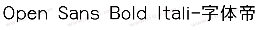 Open Sans BoId Itali字体转换